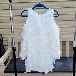 White Open Shoulder Mini Dress Size Small